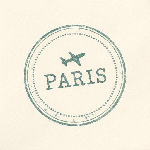 Paris passport stamp